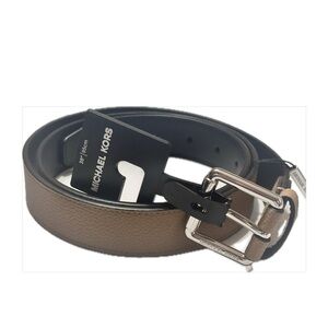 NWT Michael Kors Camel Leather Roller Belt 31mm Size 38 100% authentic